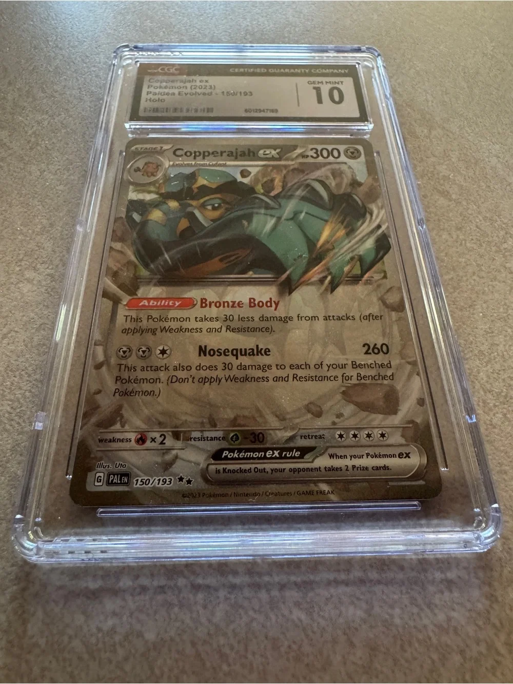 CGC Graded Copperajah ex Pokémon Card - Holo (Gem Mint 10)